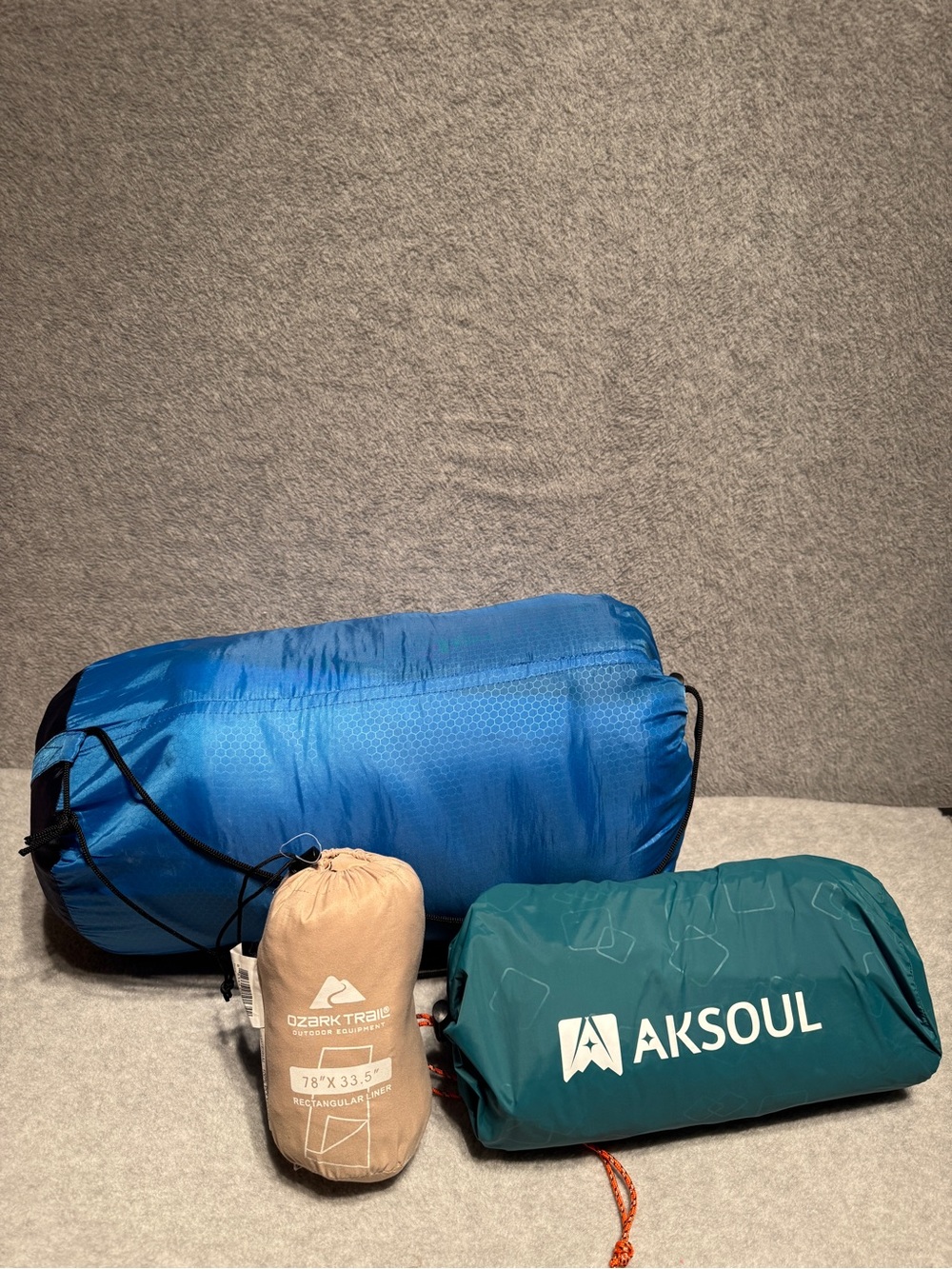 Camping Bundle Sleeping Bag Sleeping Pad and Ozark Trail Liner